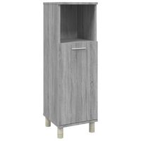 mueble de bano  armario de bano madera contrachapada gris sonoma 30x30x95 cm