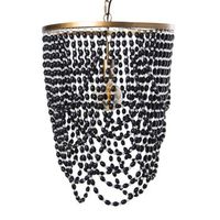 lampara techo dorado y negro