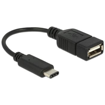 Adaptador USB Delock 65579 USB-C a USB-A 2.0 15 cm Negro