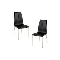 pack 2 sillas humi polipiel de tela 954256 cm - negro
