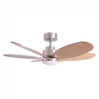 ventilador de techo led rainbow m niquel cct dim 18w