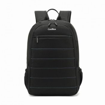 CoolBox Mochila Impermeable Negra para Portátil hasta 15.6