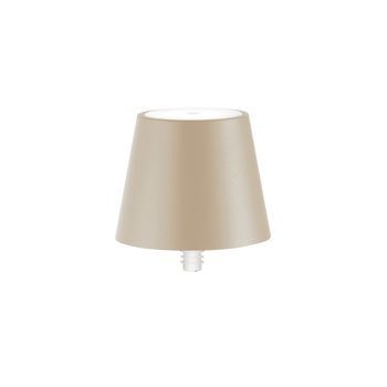 Lámpara Led Poldina Stopper De Zafferano, Recargable Y Portátil, Color Arena, Con Batería Hasta 12 Horas