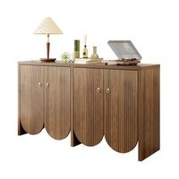 aparador - mueble de almacenamiento para salon - mdf - nogal 147x40x80cm