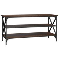 mueble para tv madera contrachapada marron roble 100x40x50 cm vidaxl