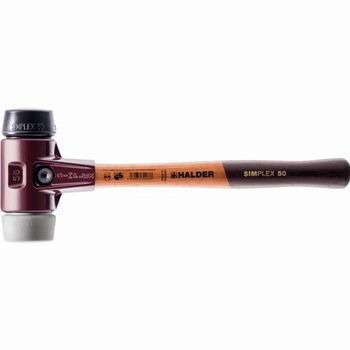 Halder Simplex Mazo Tpe Medio / Relleno De Goma Con Carcasa De Hierro Maleable Y Mango De Madera - D=50 Mm - 3023.050