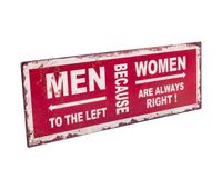 placa de pared de metal roja 36x06x13