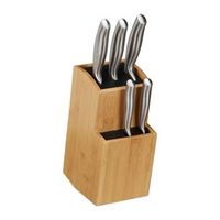 bloque de cuchillos de bambu natural