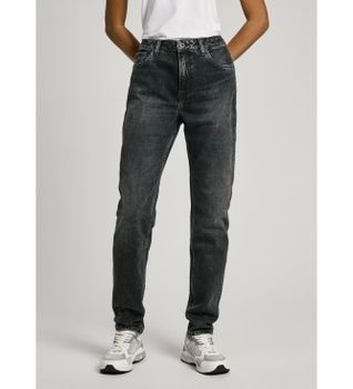 Pepe Jeans para mujer. PL204591XH7 Jeans Tapered Hw negro (28/32), Casual, Algodón, Denim, Sostenible