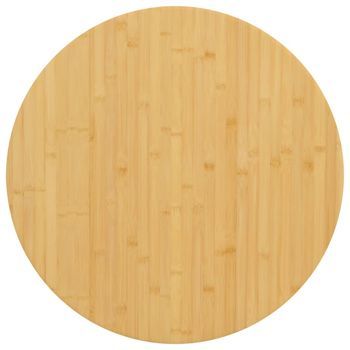 Tablero De Mesa De Bambú Ø80x2,5 Cm Vidaxl