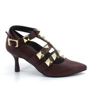 divine follie zapatos de tacon decollete tacco borchie bordeaux 2002 para mujer