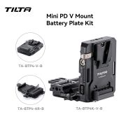 placa de bateria mini pd v mount de 100w de tilta negra con receptor arca ajustable usb-c p-tap y 2 pines ta-btp4-v-b