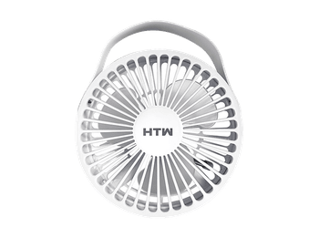 Mini ventilador - HTW HTW-VMI-05TP, 5 W, 1 Velocidad, Caudal de aire 19 m³/min, Portátil. Blanco
