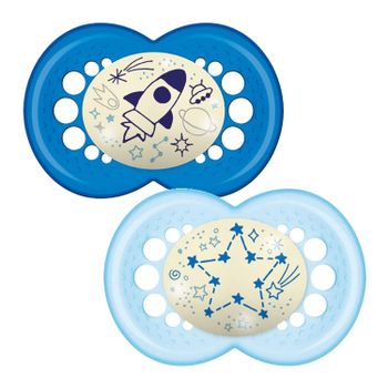 MAM Night 6+ Months Soother - Blue