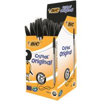 bic cristal ball pen medium 10mm black pk50
