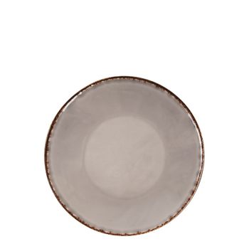 Plato de postre de gres gris claro D22