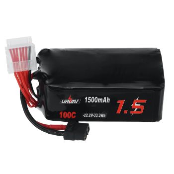 Batería LiPo URUAV 22.2V 1500mAh 100C 6S con enchufe XT60 para drones RC