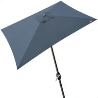parasol rectangular con mastil de aluminio y manivela 200x300x245 cm antracita