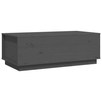 Mesa De Café - Mesa De Centro De Madera Maciza De Pino Gris 100x50x35 Cm