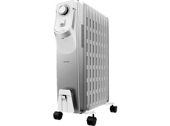 Radiador de aceite - Cecotec ReadyWarm 9000 Space 360º, 9 Elementos, 2000 W, 3 Niveles, Blanco