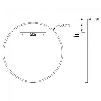 Aplique de pared led rim (50w)