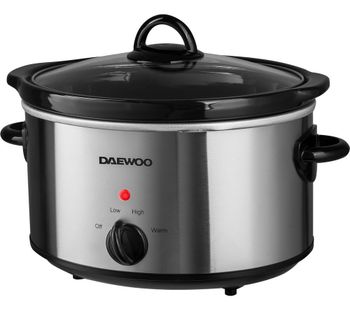 DAEWOO SDA1364 Slow Cooker - Stainless Steel, Stainless Steel