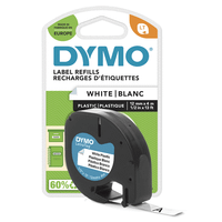 cintas letratag plastico 12mm x 4 m negroblanco dymo s0721660