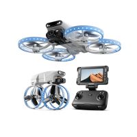 pjc m6s wifi fpv con controlador de pantalla lcd plegable de 43 camara hd estabilizador servo flotacion optica fue