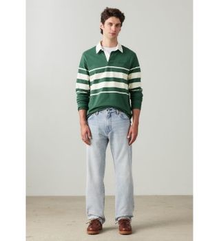 Levi's para hombre. 000LO-0005 Jeans 555 relajados rectos azul (33/32), Casual, Algodón, Denim