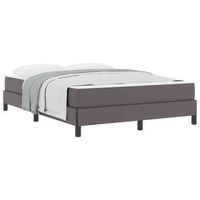 estructura de cama con colchon gris 160 x 200 cm tela vidaxl