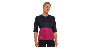 Maillot dharco de manga 3 4 para mujer negro rosa