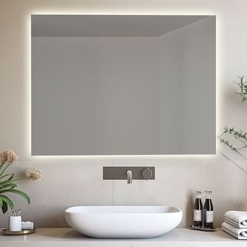 Espejo De Baño Retroiluminado Reversible Aurora Led 70x90 Made In Italy