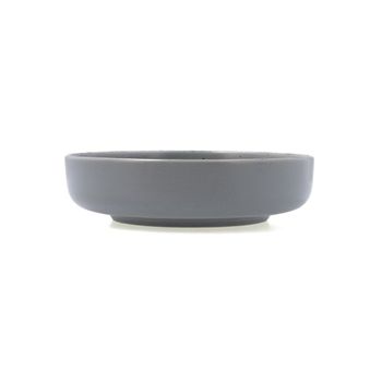 Plato hondo cerámica gris decorado 18,5 cm