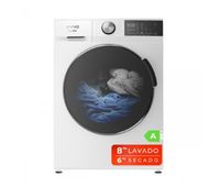 evvo lavadora secadora 8 kg  6 kg vapor motor inverter lavado y secado en 1 hora tambor eprotect smart load 1400 rpm cla