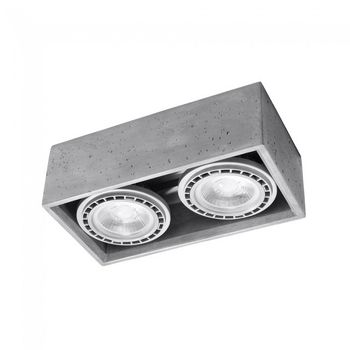 Plafón de techo quatro cemento (2 luces)