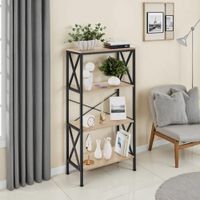 estanteria estilo industrial 615x345x133x5 cm madera clara