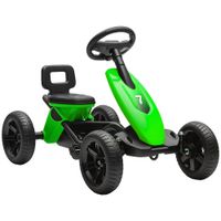 aiyaplay kart a pedales para ninos karting para ninos de 2 a 5 anos con ruedas eva silenciosas avance y retroceso verde