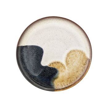 Plato grande de gres beige