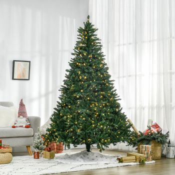 Árbol De Navidad Artificial Homcom 210 Cm Con 700 Led - Verde