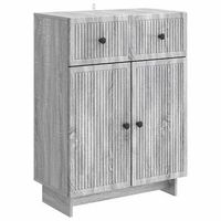 aparador gris sonoma 66 x 345 x 90 cm madera de ingenieria vidaxl