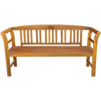 Banco De Jardín | Banco De Exterior | Silla De Jardín Madera Maciza De Acacia 157 Cm