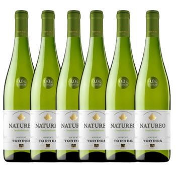 Natureo Muscat Torres - Vino Blanco Sin Alcohol - Un Vino - Pack 6 Botellas 75 Cl - 0,0% Vol.