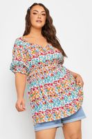 yours top blanco floral escote corazon mujer curvy y tallas grandes yours
