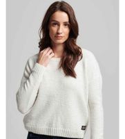 superdry para mujer w6110500a jersey de cuello redondo essential blanco l casual poliester manga larga