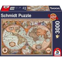 puzzle - schmidt spiele - mapa del mundo antiguo - 3000 piezas - arqui
