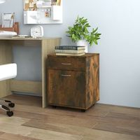 armario de almacenamiento  armario ruedas madera contrachapada roble ahumado 45x38x54 cm cfw741604