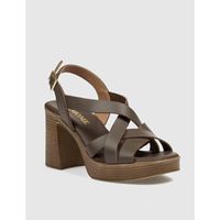 kamome sandalias sandalia tika marron para mujer