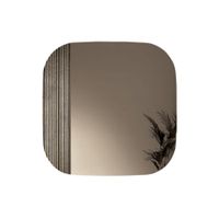 espejo de pared dorado con insercion a rayas 180x180 cm