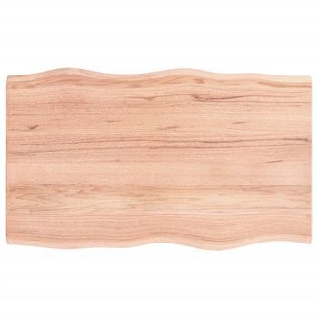 Tablero Mesa | Tablero Escritorio Madera Tratada Roble Borde Natural 100x60x2 Cm