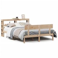 estructura de cama sin colchon madera maciza de pino 120x190 cm vidaxl